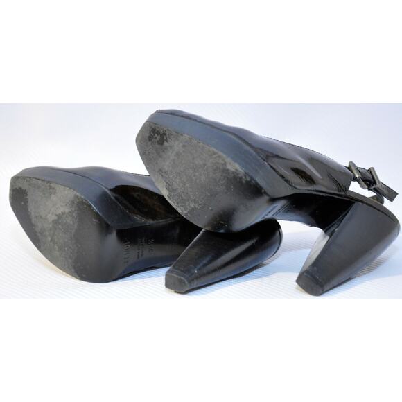 Fendi Italy Vernice Radica Peep Toe Platform Sandal Heel Tabacco Brown 37.5/7 - Picture 10 of 11